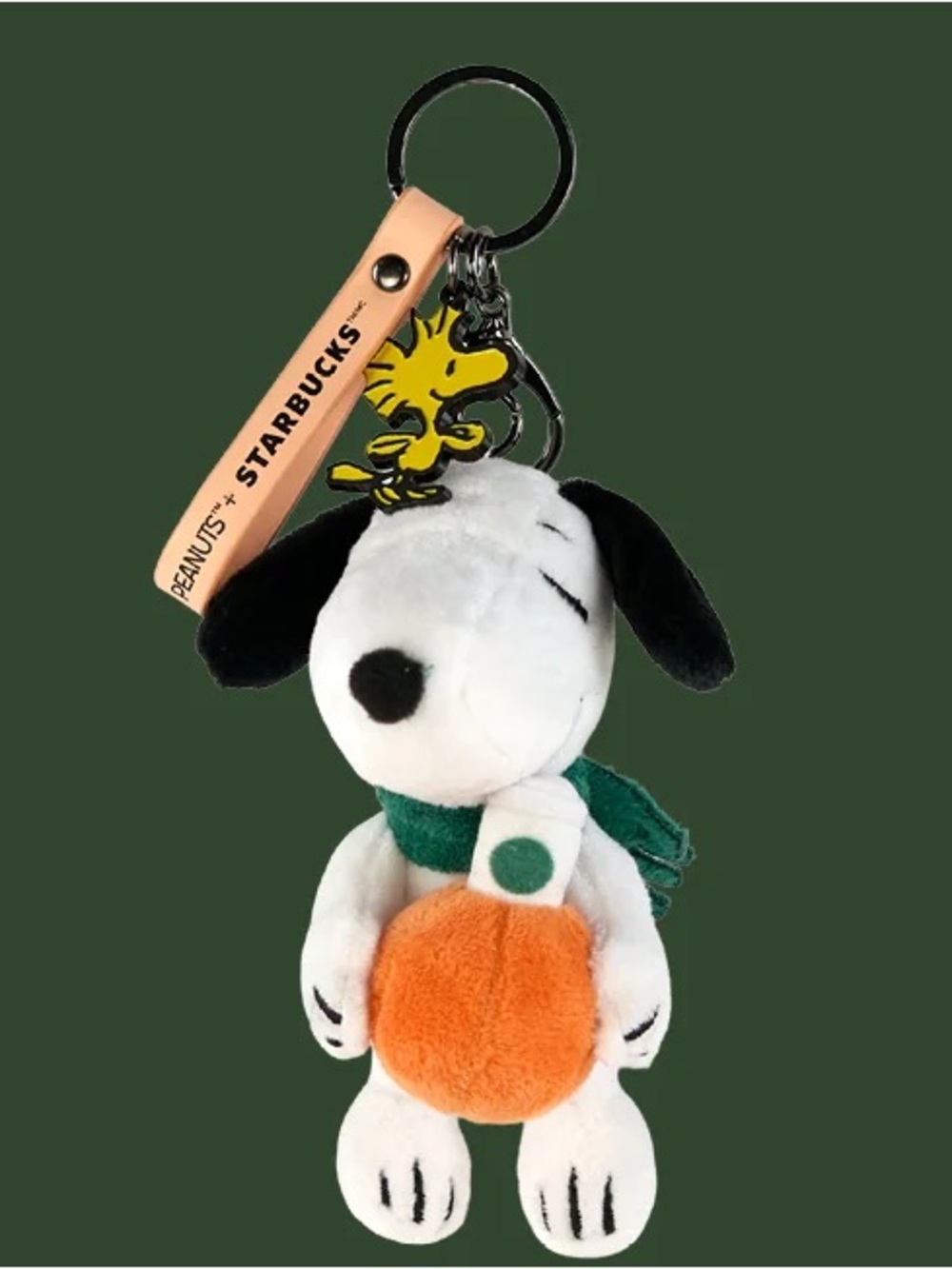 2026  STARBUCKS x PEANUTS SNOOPY Pumpkin Plush Keychain